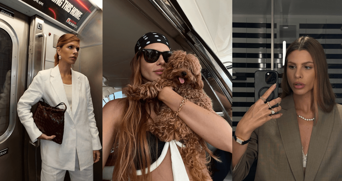 Stephanie Garcia com joias em ouro 18k de Carla Amorim