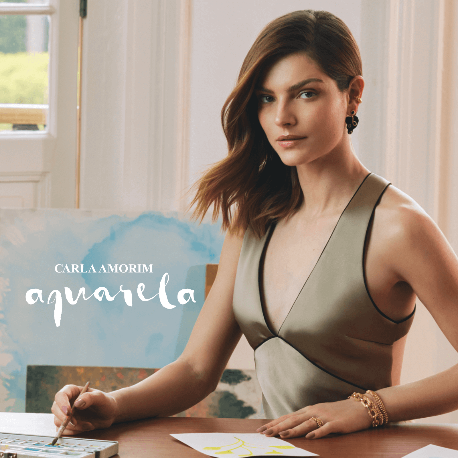 Carla Amorim, joias em ouro 18k da Coleção Aquarela