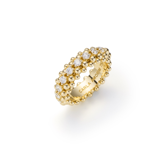Aliança Espuma Grossa com Diamantes