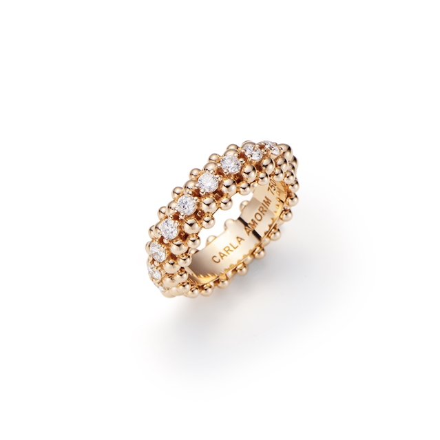 Aliança Espuma Grossa com Diamantes