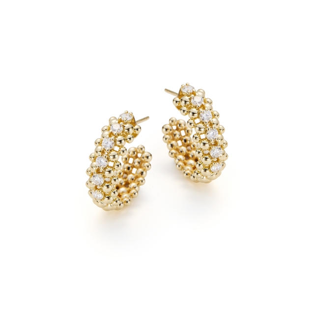 Argolas Espuma Grossa com Diamantes