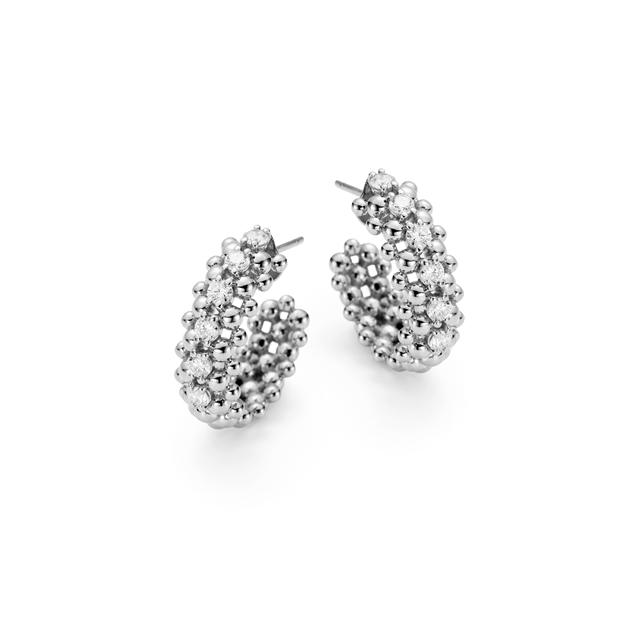 Argolas Espuma Grossa com Diamantes