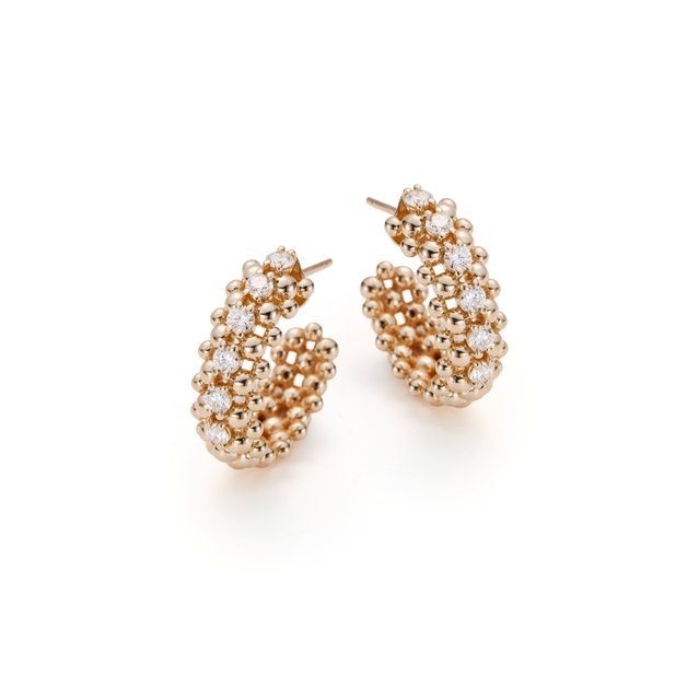 Argolas Espuma Grossa com Diamantes